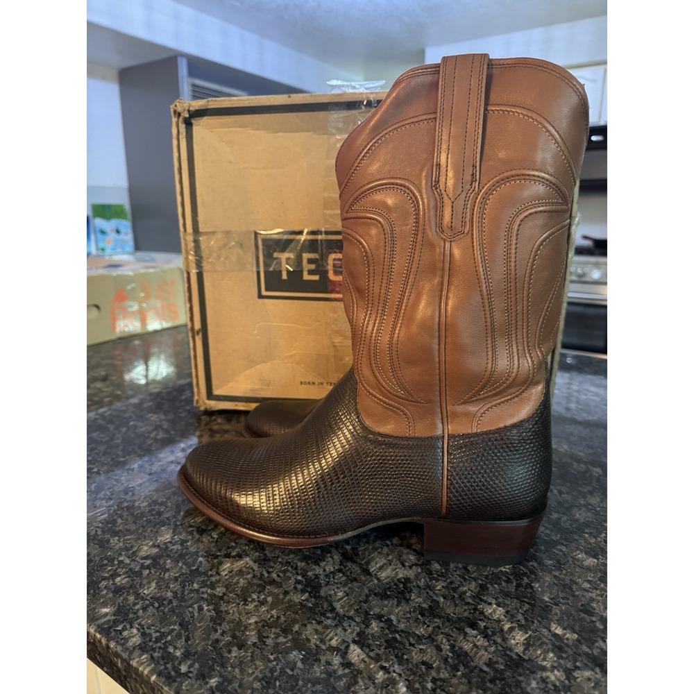 Tecovas THE NOLAN Lizard WESTERN Cowboy Leather BOOTS Men 11.5 EE Whiskey NWB